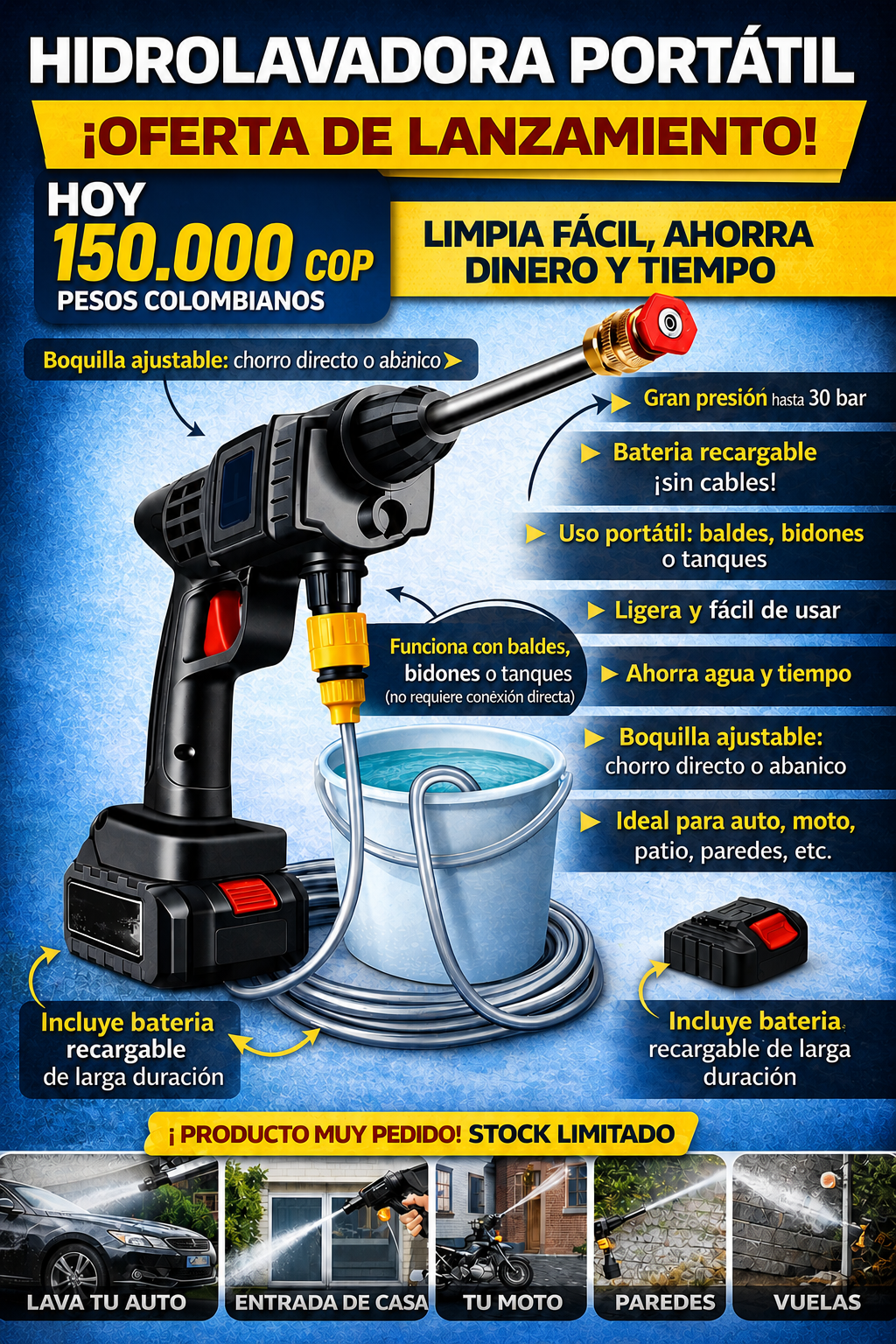 SUPER HIDROLAVADORA PORTATIL